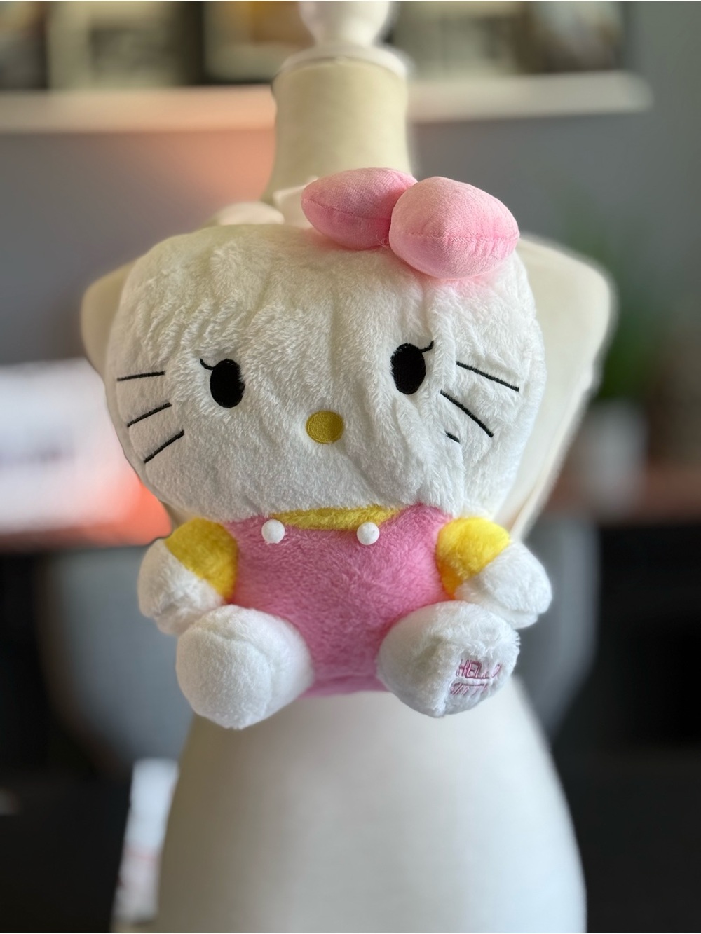 Hello Kitty Plush Backpack in Pink, White, Yellow
